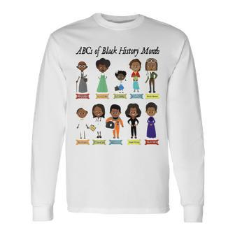 Abcs Of Black History Month Pride Women Men Teacher 1 Long Sleeve T-Shirt - Thegiftio UK