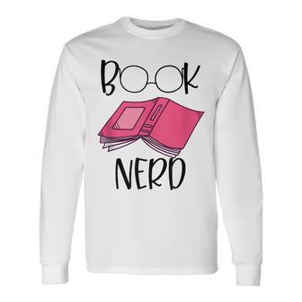 Book Lovers Book Nerd Reading Glasses Librarian Girl Long Sleeve T-Shirt - Thegiftio UK