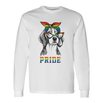 Cute Dog Lover Puppy Owner Beagle Mom Dad Gay Lesbian Lgbt Long Sleeve T-Shirt T-Shirt | Mazezy