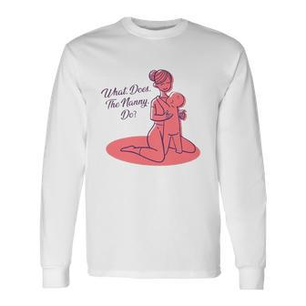 What Does The Nanny Do Christine Brown Long Sleeve T-Shirt T-Shirt | Mazezy