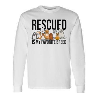 Dog Lovers For Women Men Rescue Dog Boy Long Sleeve T-Shirt - Seseable
