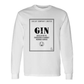 Gin For Eradication Of Seemingly Incurable Sadness Men Women Long Sleeve T-Shirt T-shirt Graphic Print - Thegiftio UK