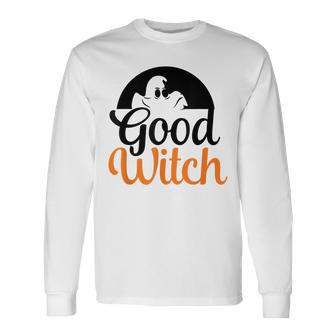 Good Witch Witch Pumpkin Halloween Long Sleeve T-Shirt - Seseable