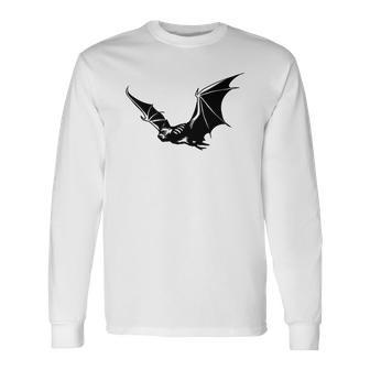 Halloween Bat Flying Black Idea Gift For You Men Women Long Sleeve T-shirt Graphic Print Unisex - Seseable