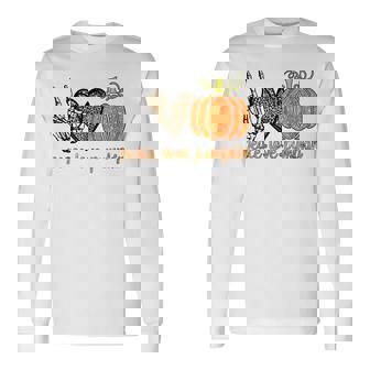 Halloween Peace Love Pumpkin Fall Girls V2 Men Women Long Sleeve T-Shirt T-shirt Graphic Print - Thegiftio