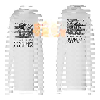 Halloween Pumpkin Spice Latte Thanksgiving Autumn Long Sleeve T-Shirt - Thegiftio