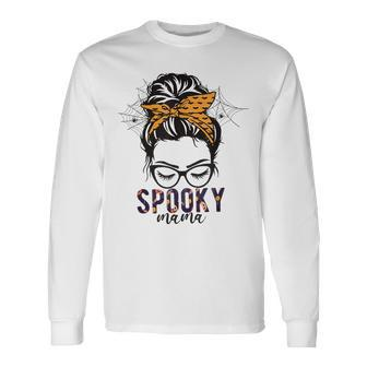One Spooky Mama Spooky Mom Mom Halloween Long Sleeve T-Shirt - Seseable