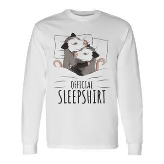 Opossum Possum Official Sleep Men Women Long Sleeve T-Shirt T-shirt Graphic Print - Thegiftio UK