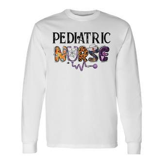 Pediatric Nurse Halloween Party Costume Nurse Squad V2 Men Women Long Sleeve T-Shirt T-shirt Graphic Print - Thegiftio UK