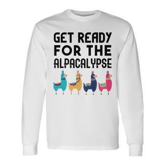 Get Ready For The Alpacalypse V2 Long Sleeve T-Shirt - Seseable