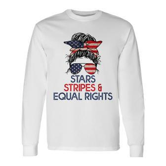 Retro Pro Choice Stars Stripes And Equal Rights Patriotic Long Sleeve T-Shirt - Seseable