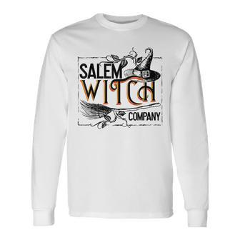 Salem Witch Hat Company Broom Candy Bag Pumpkin Halloween Men Women Long Sleeve T-Shirt T-shirt Graphic Print - Thegiftio UK