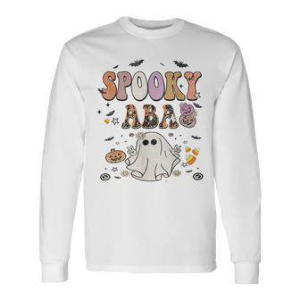 Spooky Aba Therapy Behavior Analyst Future Bcba Halloween Men Women Long Sleeve T-Shirt T-shirt Graphic Print - Thegiftio UK
