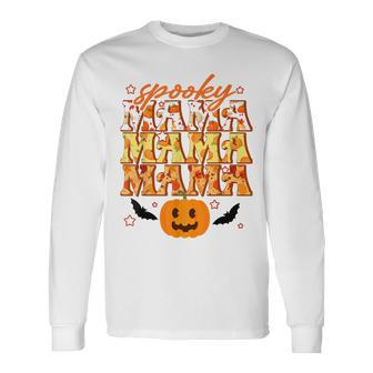 Spooky Mama Spooky Season Halloween Mom Mommy Long Sleeve T-Shirt - Seseable