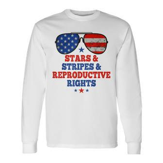 Stars Stripes Reproductive Rights American Flag 4Th July V5 Long Sleeve T-Shirt - Seseable