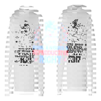 Stars Stripes Reproductive Rights Rights Feminist Long Sleeve T-Shirt - Thegiftio UK