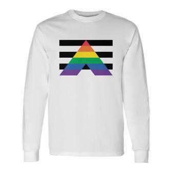 Straight Ally Lgbtq Support Tshirt Long Sleeve T-Shirt - Monsterry