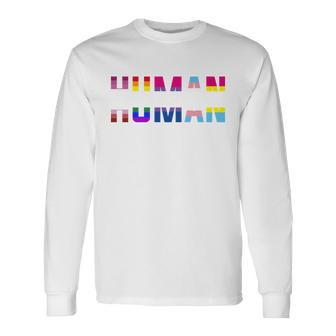 We Are All Human Lgbt Pride Long Sleeve T-Shirt - Monsterry DE