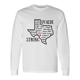 Uvalde Strong Remember The Victims Long Sleeve T-Shirt - Monsterry DE