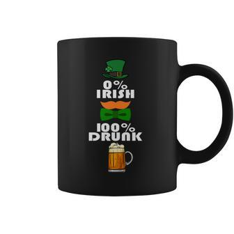 0 Percent Irish 100 Percent Drunk Irish Hipster Graphic Design Printed Casual Daily Basic Coffee Mug - Thegiftio