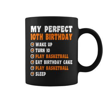 10 Years Old Perfect 10Th Birthday Basketball 10Th Birthday Coffee Mug - Thegiftio UK