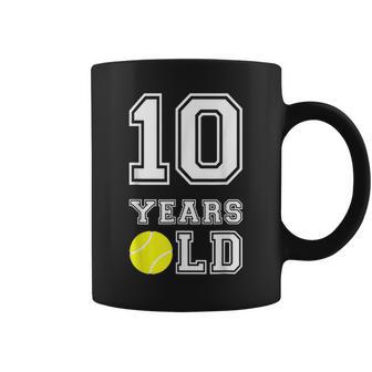 10 Years Old Tennis Birthday Boy 10Th Birthday Coffee Mug - Seseable