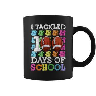 100 Day Of School Shirt Kids Football Tackled 100 Days Boy Coffee Mug - Seseable