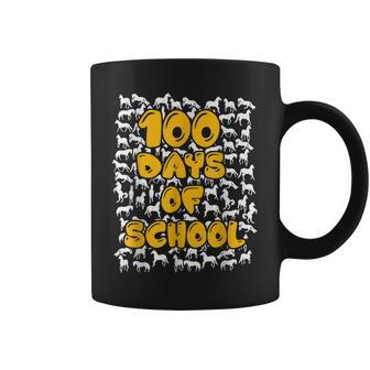 100 Days Of School Horse Mustang Mascot Coffee Mug - Thegiftio UK