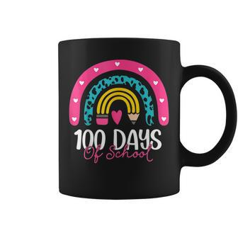100 Days Smarter 100 Days Of School Rainbow Teachers Kids Coffee Mug - Thegiftio UK