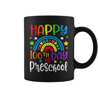 100 Days Smarter Preschool Happy 100Th Day Of School Rainbow Coffee Mug - Thegiftio UK