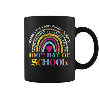 100Th Day Of School Teacher - 100 Days Smarter Rainbow Coffee Mug - Thegiftio UK