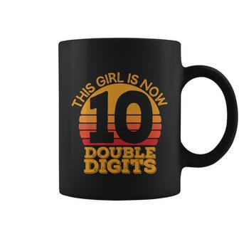 10Th Birthday Funny Gift This Girl Is Now 10 Double Digits Funny Gift Coffee Mug - Thegiftio UK