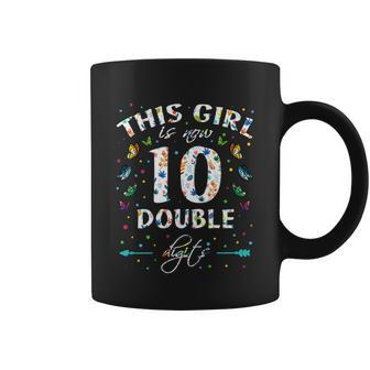 10Th Birthday Funny Gift This Girl Is Now 10 Double Digits Gift Coffee Mug - Monsterry