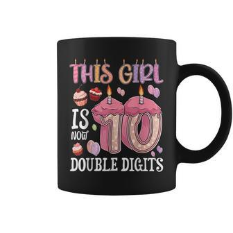 10Th Birthday This Girl Is Now 10 Years Old Double Digits V3 Coffee Mug - Seseable