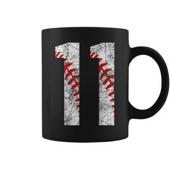 11Th Birthday Baseball Big Number Eleven 11 Year Old Boy V3 Coffee Mug - Thegiftio UK