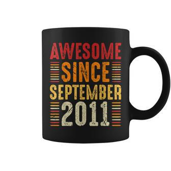 11Th Birthday Gift 11 Year Old Awesome Since September 2011 V3 Coffee Mug - Thegiftio UK