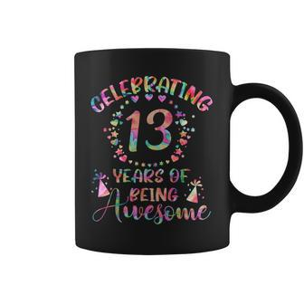 13 Years Of Being Awesome 13 Years Old 13Th Birthday Tie Dye Coffee Mug - Thegiftio UK