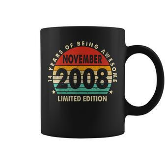 14 Year Old Gift November 2008 Limited Edition 14Th Birthday Coffee Mug - Thegiftio UK