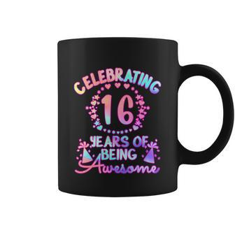 16 Years Of Being Awesome 16 Year Old Birthday Girl Graphic Design Printed Casual Daily Basic Coffee Mug - Thegiftio UK