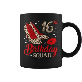 16 Years Old Gifts 16Th Birthday Squad Leopard High Heels Coffee Mug - Thegiftio UK