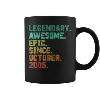 17 Year Old Gifts Legend Since October 2005 17Th Birthday V2 Coffee Mug - Thegiftio UK