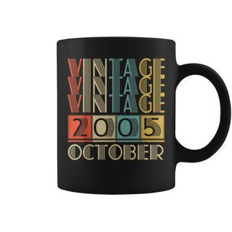 17 Year Old Gifts Vintage October 2005 17Th Birthday Boy Coffee Mug - Thegiftio UK
