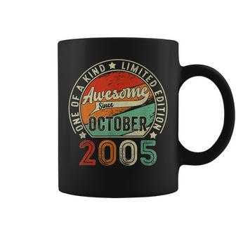 17 Year Old Gifts Vintage October 2005 17Th Birthday Retro Coffee Mug - Thegiftio UK