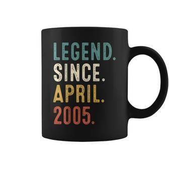 17 Years Old Gifts Legend Since April 2005 17Th Birthday Coffee Mug - Thegiftio UK