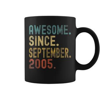 17Th Birthday Gift 17 Year Old Awesome Since September 2005 V2 Coffee Mug - Thegiftio UK