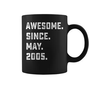 17Th Birthday Gift Awesome Since May 2005 17 Years Old Coffee Mug - Thegiftio UK