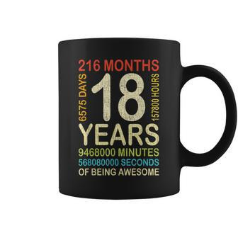 18Th Birthday 18 Years Old Vintage Retro 216 Months Boy Girl Coffee Mug | Seseable CA