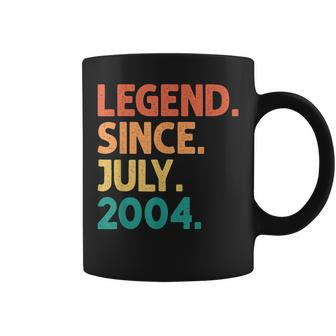 18Th Birthday Legend Since July 2004 18 Years Old Vintage Coffee Mug - Seseable