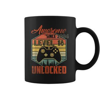 18Th Year Old Birthday Gift Awesome Since 2004 Video Gamer Coffee Mug - Seseable