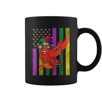American Flag Mardi Gras Crawfish Dabbing Coffee Mug